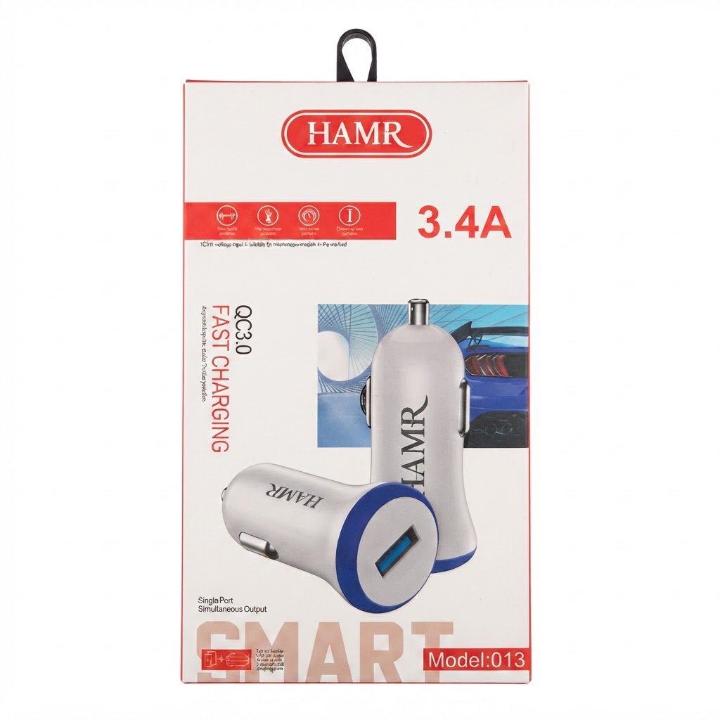 شارژر فندکی 3.4A وات برندHAMR