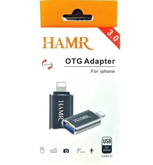 مبدل OTG مدل USB به لایتنینگ برند HAMR