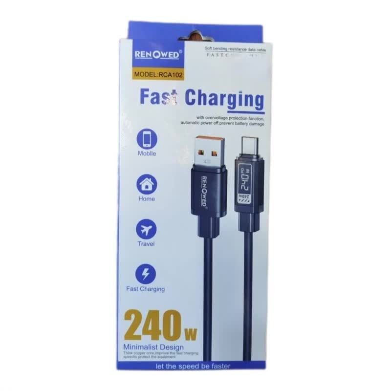 کابل شارژر تایپ سی برند RENOWED مدل RCA102